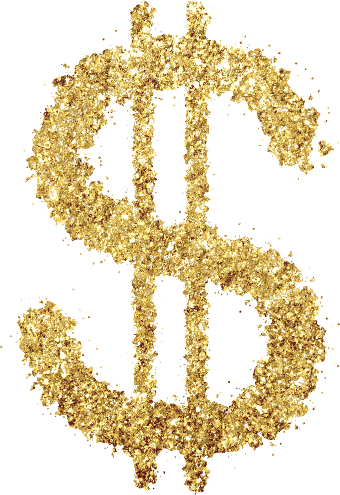 Dollar money gold glitter